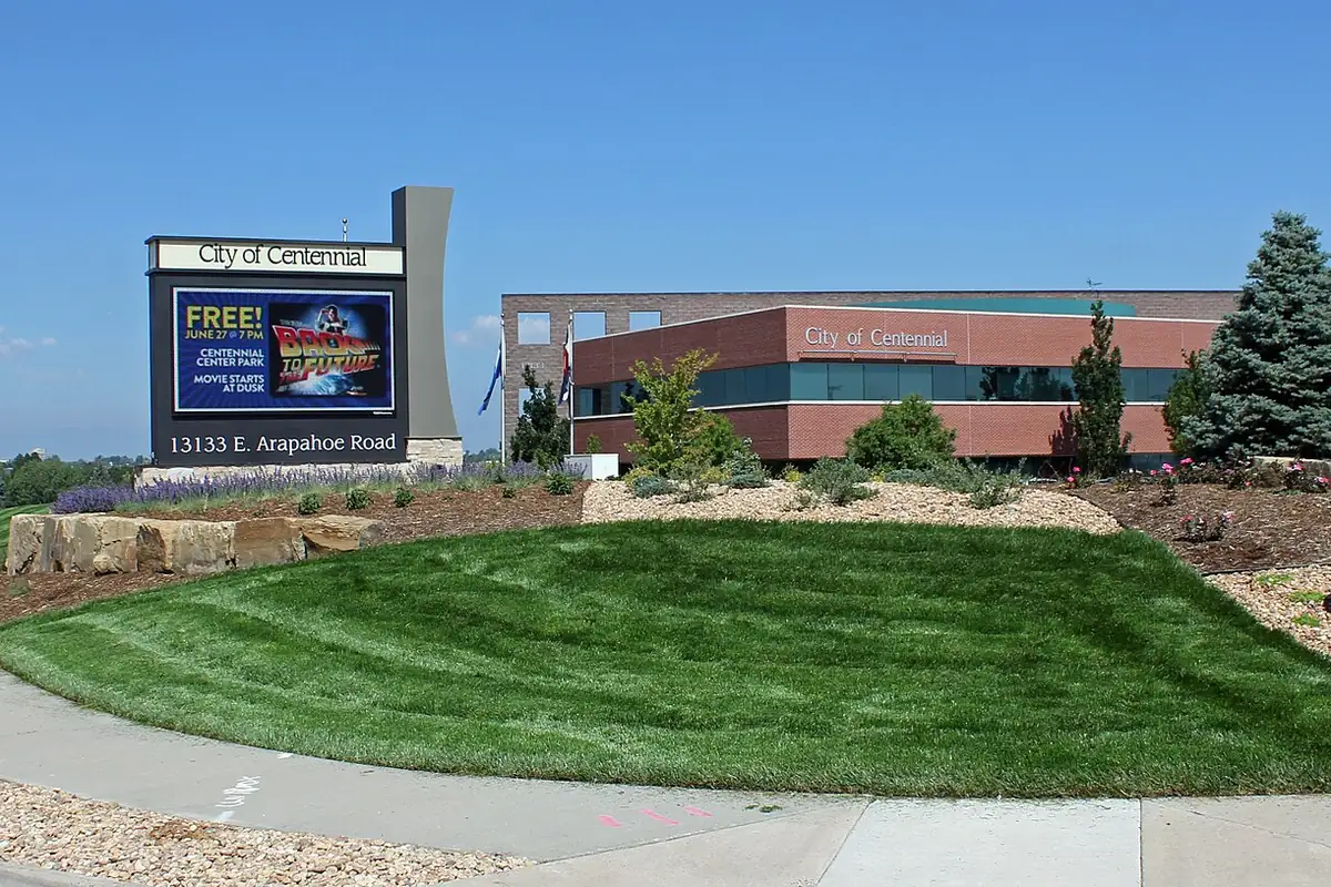 Centennial Civic Center on East Arapahoe Road in Centennial, Colorado